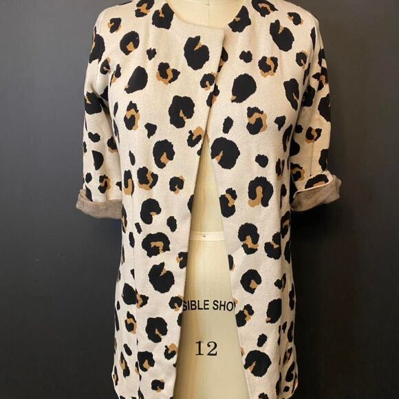 Ann Taylor Women's Leopard Cardigan - Picture 2 of 5